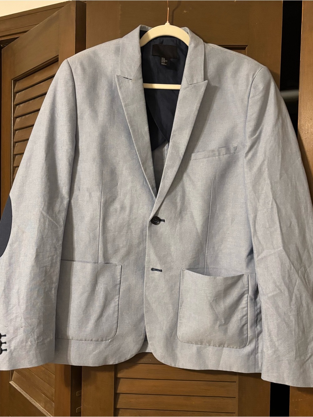 H&M Light Blue Men’s Blazer - Single-Breasted Sport Coat